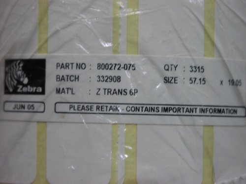 Zebra Z-Select 2000T Lot de 3315 étiquettes pour imprimante Blanc Transfert Thermique 57,15 x 19,05 mm