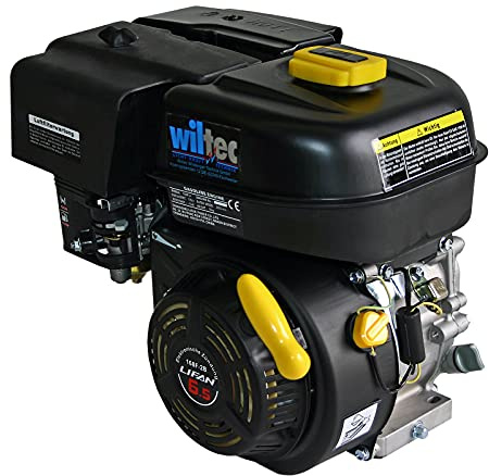 Wiltec LIFAN 168 F-2B Moteur essence – 380 x 360 x 260 mm – 4,8 kW (6,5 CV) – 196 ccm – 4 temps, Ø arbre 20 mm – capacité 3,6 L – OHV – Refroidi par air – Monocylindre Lanceur manuel – Kart Jardin