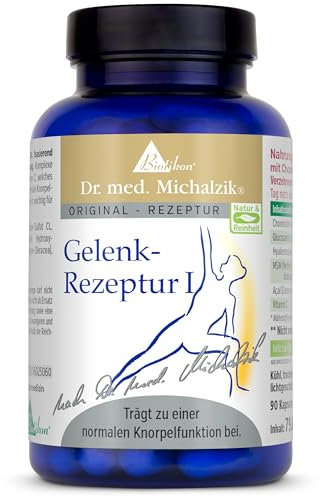 Gelenk Rezeptur I Dr. med. Michalzik - 90 Kapseln - mit Hyaluronsäure, MSM, Chondroitinsulfat, Açaí-Extrakt, Glukosaminsulfat und Vitamin C - ohne Zusatzstoffe - von BIOTIKON®