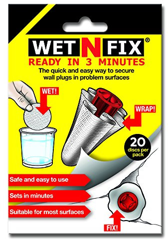 WETNFIX (20 Discs) - Fixing Wall Plugs Fast! No Need to Fill or redrill.