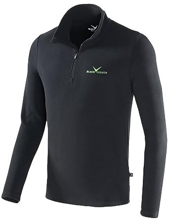 Black Crevice Herren Fleece Skirolli, schwarz/grün, L