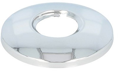 tecuro Gewinderosette Ø 27 mm Innen (3/4 Zoll), Ø 67 mm Außen, Höhe 10 mm, hochwertiges Messing verchromt, Rohrabdeckung