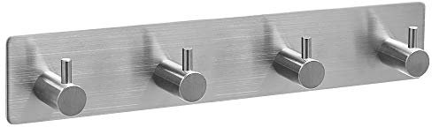 ETiME Haken Selbstklebend Handtuchhaken Handtuchhalter Kleiderhaken Geschirrtuchhalter Wasserdicht Wandhaken Ohne Bohren Handtuchklemme Geschirrtuchklemme aufkleber für Bad Küche Sanitär (4 Haken)