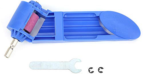 Smerigliatrice per trapano, Affilatrice per punte trapano portatile, Smerigliatrice elettrica per affilatura a torsione con gambo diritto, Utensile per affilare per smerigliatrice(Blu)