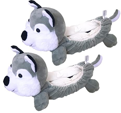 FITYLE Tier Figur Skating Soaker Klinge Blankie Schlittschuhe Anti-Rost Chipping Deckt Schutz Kinder, Huskie