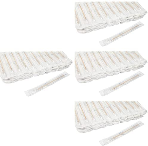 neoLab 2-1019 Wattestäbchen steril, Holzstiel 150 x 2,2 mm, Kopf 4-5,5 mm (100-er Packung), 4er Packung