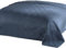 Delindo Lifestyle Colcha cubrecama premium azul para cama individual, color liso, para dormitorio, 140 x 210 cm