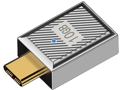 xiwai Adaptador USB 3.1 tipo C macho a USB 3.0 A hembra de 10 Gbps Mecha Cyberpunk Styles USB-C OTG convertidor de datos carcasa de aleación