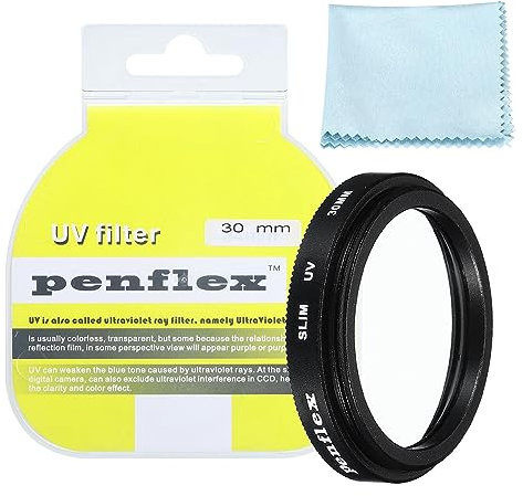 PATIKIL 30mm Filtre, 1 pcs Protection Filtre Slim UV-Protection Caméra Objectif Filtre Aluminium Optique Caméra Accessoire Cristal Clair Photos pour 30mm Appareil Photo Objectif