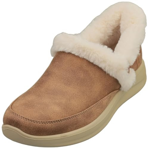 Skechers Women's Cozy Escape-Hands Free Slip-Ins Slipper, Chestnut, 10