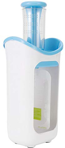 Pwshymi Press Store System with 10 Squeeze Pouches DIY Squeeze Station for Potato for Kiwi Fruit (Blue), #511