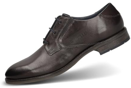 bugatti män 311-AJY06 halvskor med snörning, 43 EU, Mörkbrun, 43 EU