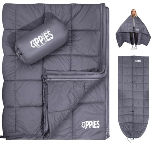 3M Thinsulate Isolierung, flauschige Campingdecke für kaltes Wetter, Queen-Size-Größe, warme Camping-Steppdecke mit Reißverschluss, wasserdichter Outdoor-Schlafsack für Hängematte, gemütliches und
