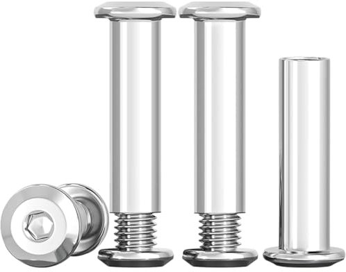 Drenky Vis De Connexion M6 Vis De Liaison En Acier Inoxydable A2 V2A Vis De Meubles M6x30mm Vis De Raccordement (10 Vis Pour Meubles, 10 écrou à Douille) Connecteur D'armoire