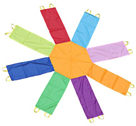 VICASKY Achteckiges Regenschirmspielzeug Koordinationsspielzeug Junge Mädchen-Spielzeug Aus Nylonmaterial Regenbogen-regenschirmspiel Junge Mädchen-koordinationsspielzeug Für Schule Zuhaus