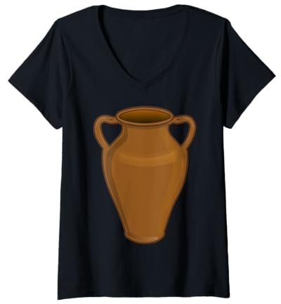 Femme Vase Amphores Amphores de l'Empire romain Grèce antique T-Shirt avec Col en V