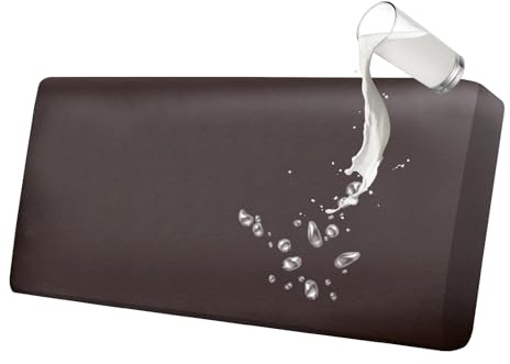 BXFUL Copriseduta Divano in Pelle Elasticizzato PU Copricuscino Impermeabile artificiale Protezione del Cuscino per Divano Fodera per mobili Protezione per Divano (3 Posti,Marrone)