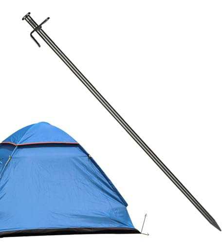 Piquets de tente en acier - Piquets solides pour tentes - Ancrage au sol résistant intempéries pour l'extérieur, piquets en métal longs et stables pour camping, pavillons et bâches - 20/30/40 cm