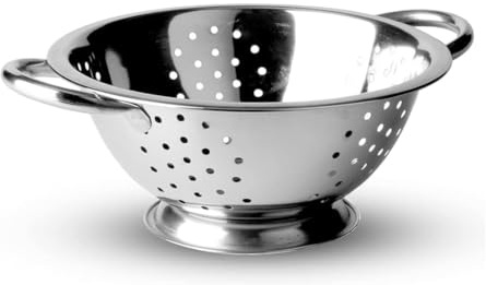 Stainless Steel Colander with Handles – Heavy-Duty Strainer Bowl – Straining Base and Draining, for Pasta/Vegetable/Spaghetti/Fruit,Rust-Resistant, Dishwasher Safe- Colander Sieve (20cm)