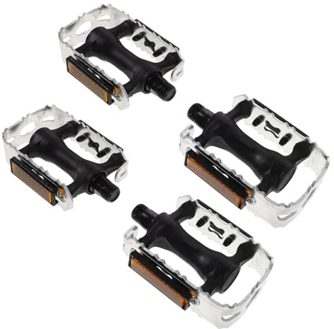 Alipis 2 paia Pedali Flat in Alluminio Leggero per Mountain Bike e Bici da Corsa Antiscivolo per Sostituzione Compatibili con Vari Modelli di Biciclette Resistenti e Stabili