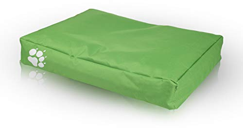Ecopuf – hundkudde – hundmatta, hundmadrass – 80 x 60 x 15 cm – bekväm hundbädd för mindre djur, mjuk fyllning av styroporkulor, smutsavvisande – storlek S – NC2