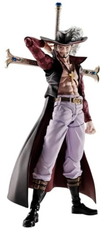 Tamashii Nations - One Piece - S.H. Figuarts Juracuk Mihawk - Occhio di Falco - PVC e ABS, circa 165 mm Figura Dipinta