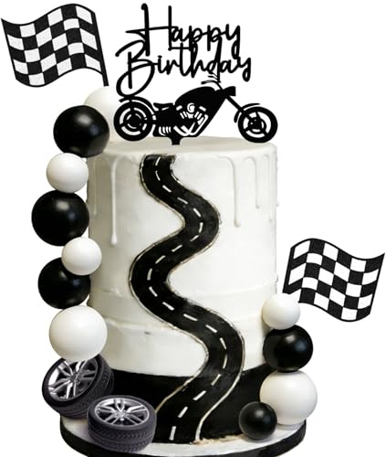 Motorrad Kuchendekoration Schwarz Motorrad Tortendekoration Motorradfahrer