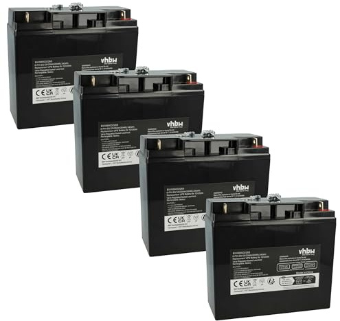 vhbw 4 x batteri ersättning för AGM10 för USV (20 Ah, 12 V, AGM)