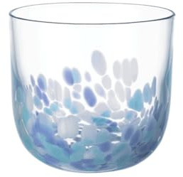 like. by Villeroy & Boch – Like Confetti Aqua Wasserglas, 2er-Set, ca. 200 ml, Glas in Blau, Confetti-Dekor, spülmaschinengeeignet, Trinkgläser aus Glas