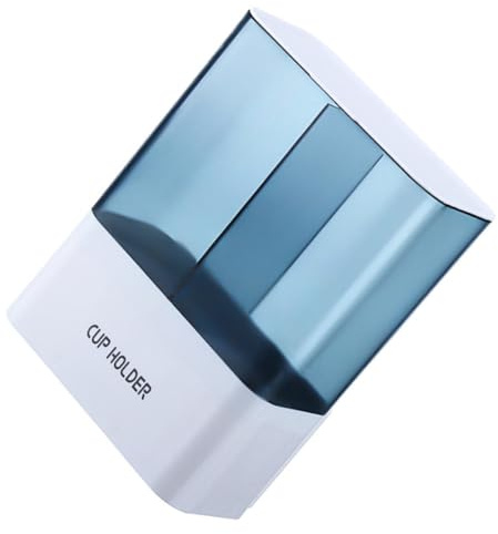 Roleader Dispenser Bicchieri USA e Getta da Parete in Plastica Bianco | Design a Doppia Righe, Capienza Ampia, Prelievo Semplice e Vano Trasparente