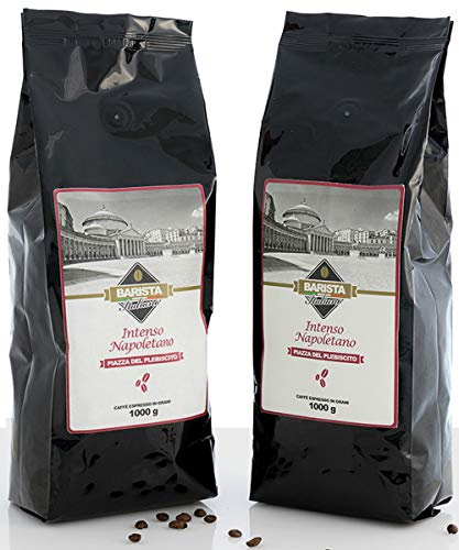 Barista Italiano - 2 x 1KG Café en Grains (INTENSO NAPOLETANO) | Made in Italy