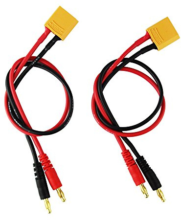 OliYin 2 stücke XT90 zu 4,0mm Bananenstecker mit 30 cm 11,8 Zoll 14 AWG Silikon Kabel Ladegerät Draht Lipo Batterie Verbinden Kabel für FPV RC Netzteil (Packung von 2)