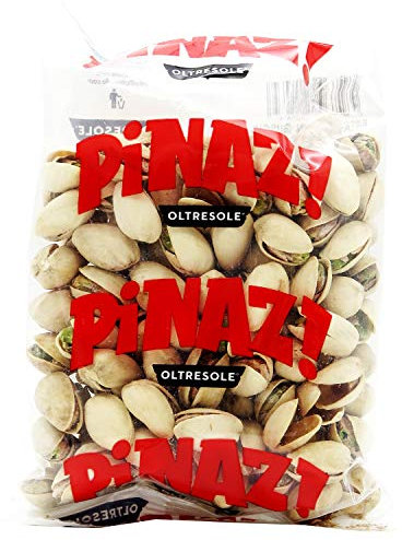 Oltresole - Pistacchi Tostati e Salati con Guscio 200 g - snack salato perfetto per aperitivi e feste, frutta secca in guscio selezionata in confezione monoporzione