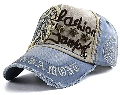 CHENNUO Baumwolle Baseball Cap Vintage Einstellbare Basecap Distressed Trucker Cap Freizeit Outdoor Kappe Unisex