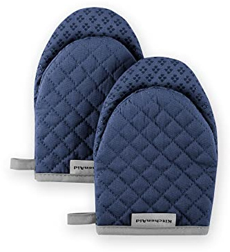 KitchenAid Asteroid Mini Oven Mitt Set, 5.5x8, Blue Willow, 2 Piece