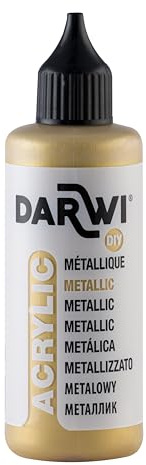 DARWI - DA0230080050C - Un flacon de Peinture Acrylique Métallique - Coloris Orange - 80 ML