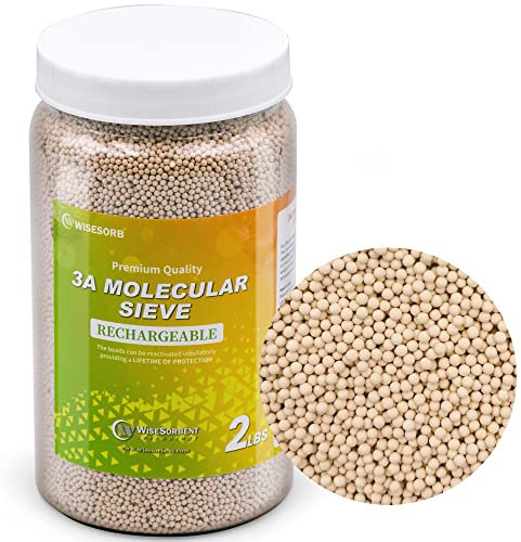 Wisesorb 2 LBS 3A Molecular Sieve Desiccant Beads, Dehumidifier Moisture Absorbers