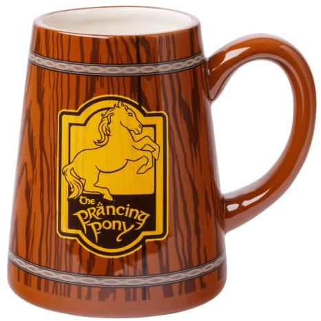 Silver Buffalo Herr der Ringe tanzendes Pony Keramiktasse 3D geformt, 590 ml