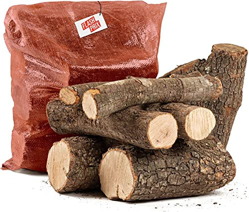 FLASHPRIX Leña Encina Seca Ecológica Cortada en Troncos Medianos para Barbacoa, 12Kg