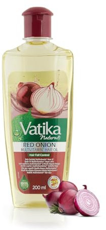 Vatika Naturals Red Onion Hair Oil 200ml | For Anti Hair Fall | Enriched with the Goodness of Rosemary and Olive Oil I 100% Natural Oil Extract | Strengthening Hair From Root To Tip