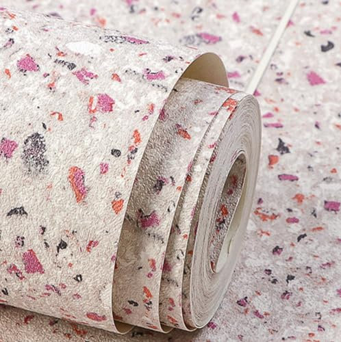 Camera da letto soggiorno sfondo ghiaia arenaria terrazzo terrazzo in PVC smerigliato carta da parati non autoadesiva in polvere