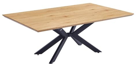 Home Deluxe Esstisch Eckig AVENCIA inkl. Sternfuß 200 x 120 cm - Light Oak |Küchentisch, Esszimmer, Esszimmertisch