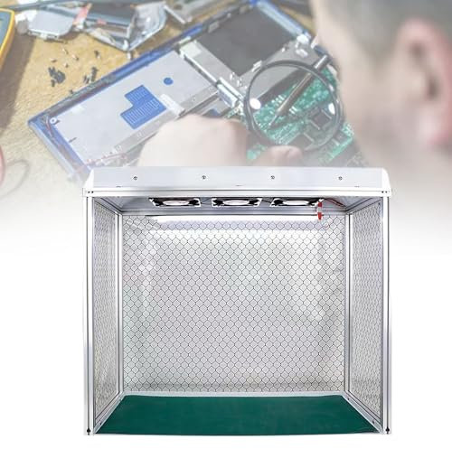 vnmudzeo Filtro Antipolvere Elettrico, con Cappa A Flusso Laminare Verticale con Lama in al da 3000 Giri/Min, 3 Ventole, per Sala Operatoria di Filtraggio E Riparazione di Telefoni Cellulari