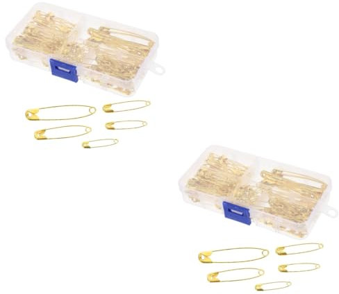 HAPINARY 300 STK Sicherheitsnadel praktische Brosche Broschennadelclips Beutel Befestigungsstift Mini-Zubehör Schmuck Etiketten Kleiderklammer praktische Bastelnadel Legierung Golden