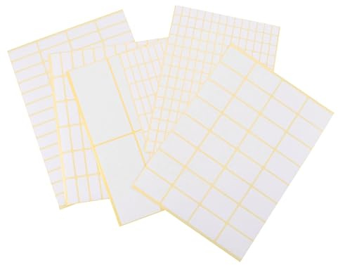Operitacx 36 Weiße Selbstklebende Leere Klebeetiketten aus Beschichtetem Papier keine Kleberückstände zum Beschriften und Klassifizieren im Büro oder Hause