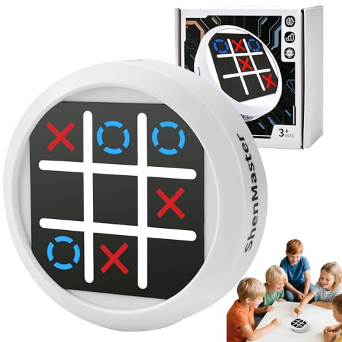 LTFIOON Tic Tac Toe Bolt, 4-in-1 Elektronisches Tic-Tac-Toe-Spiel, DREI gewinnt Handheld Electric Puzzle Game Console für Kinder Erwachsene Geschenkidee Reisespiel für Reise und Familie
