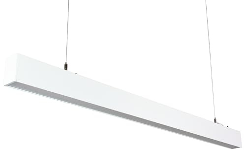 LUXULA LED Pendelleuchte 120 cm Weiß, 30W 3600lm, 3000K-6500K | einstellbare Farbtemperatur, Hängelampe Up & Down Aluminium, blendfrei UGR<19, Büro- und Tresenleuchte, Esszimmerlampe