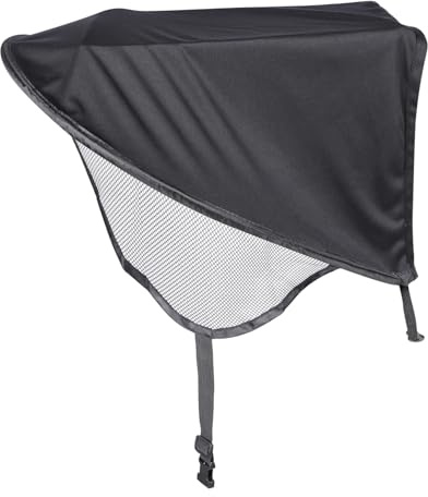Capote pour Poussette en Spandex Noir, Large Couverture Anti-soleil
