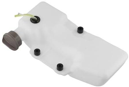 FACAIIO Depósito de combustible para soplador de nieve 1E48F 63CC, timón, barrena de tierra, excavadora, excavadora, conjunto de tanque de combustible de plástico blanco, 25 x 8 x 8 cm, diseño a
