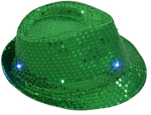 Paillettenhut Herren Glitzer Partyhüte Kopfbedeckung Disco Outfit Erwachsene Unisex Glitzer-Jazz-Mütze Zylinder Hut Silvester Deko Fasching Karneval Kostüm Themenparty Mottoparty Glanzhut Glitzerhut